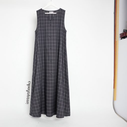 a Overall Tartan Dark Grey