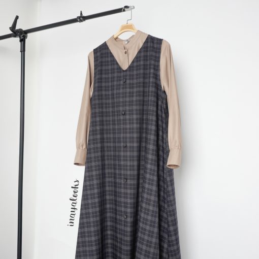 a Overall Tartan Dark Grey - Image 2